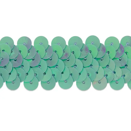 20 yards of 2 Row 7/8" Metallic Stretch Sequin Trim | 20 yard cut Blue {1}