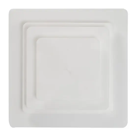 6" Square White Separator Plate {1}