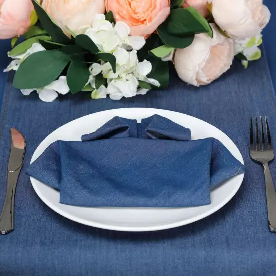 17" Wide Faux Denim Polyester Napkins {2}
