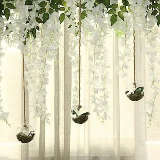 3 CLEAR CLASSIC ROUND Glass Wall Terrariums Vases Home Wedding Centerpieces {2}