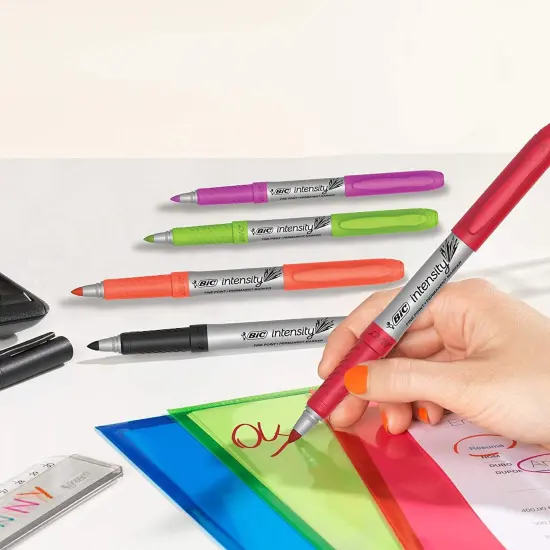 Intensity Permanent Marker, Fine Point, Assorted Colors, 8 Per Pack, 3 Packs {5}