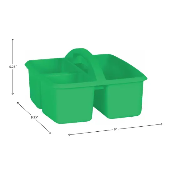 Green Plastic Storage Caddy, Pack of 6 {5}