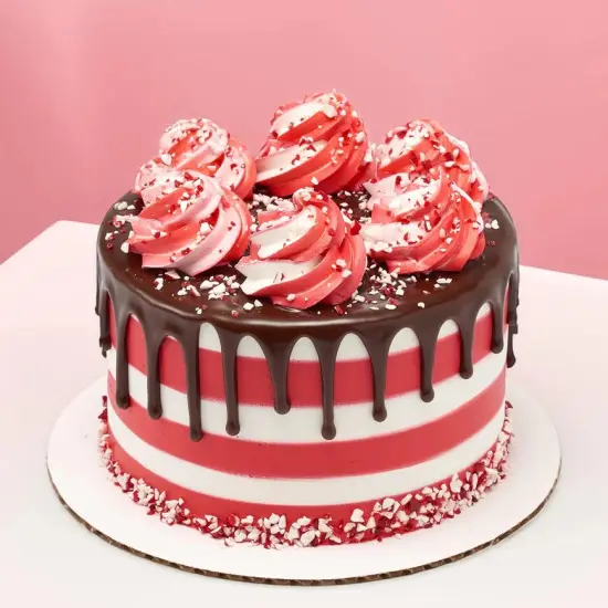 DecoPac Peppermint Crushed Candy Bits, Sugar Decorations For Cakes, Toppings, Cupcakes, and Drinks, Red and White, Mint Flavor, 16oz Pack {5}