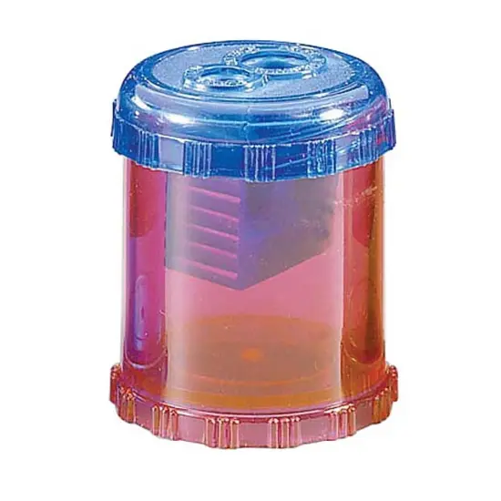 Manual 2-Hole Pencil and Crayon Sharpener, Assorted Colors, 12 Per Pack {2}