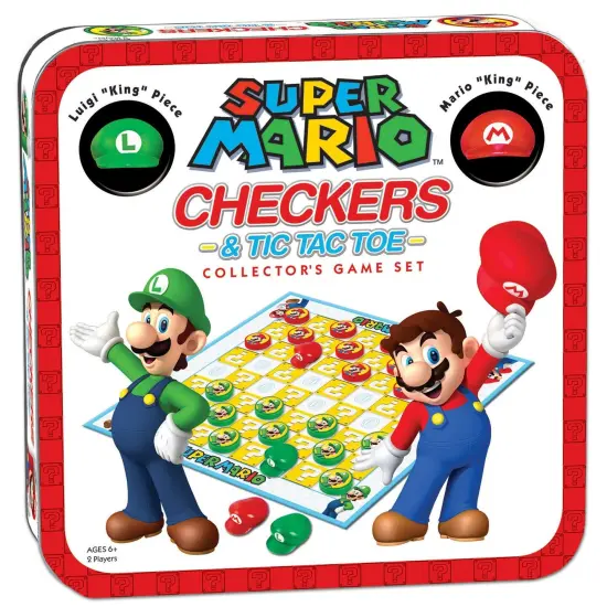 Super Mario&trade; Checkers & Tic Tac Toe Collector's Game Set {2}