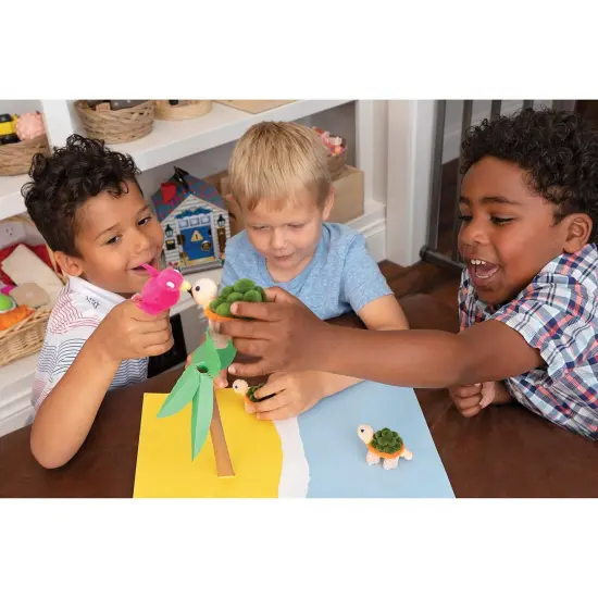 Pom Pon Animal Kit, Turtle Family, Assorted Sizes, 3 Turtles Per Kit, 6 Kits {2}