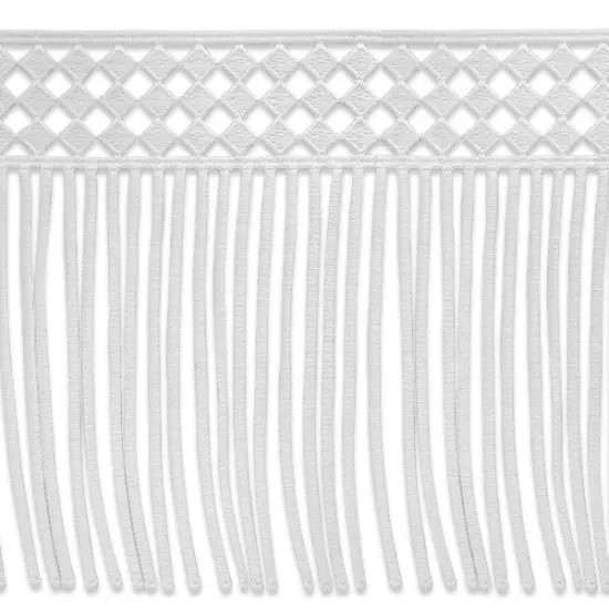 10 yards of Checkered LaceFringe | 10 yard cut White {1}