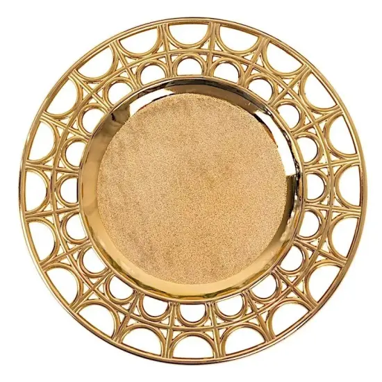 GOLD 6 Metallic 13" Acrylic Plastic CHARGER PLATES {1}