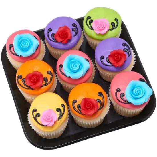 Pink 1" Rose Sugar Soft Edible Decorations 48 Count {4}