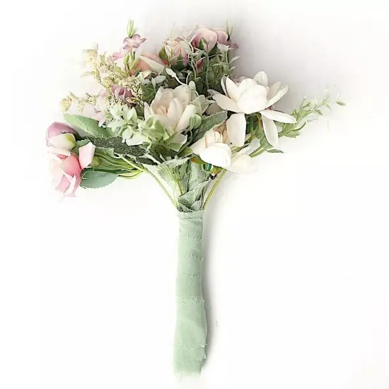 2 GREEN 1.5" x 6 yards Chiffon RIBBON Rolls Wedding Party Crafts {1}