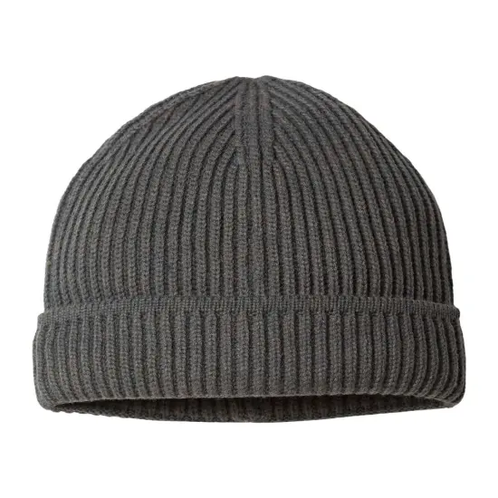 Atlantis Headwear&reg; Sustainable Finish Edge Cuffed Beanie Dark grey {1}