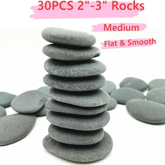 50PCS Painting Rocks, Natural DIY Rocks Flat & Smooth Kindness Rocks for Arts, Crafts, Decoration, Medium & Small Rocks for Painting ，1.5"-3"Hand Picked for Painting Rocks {5}