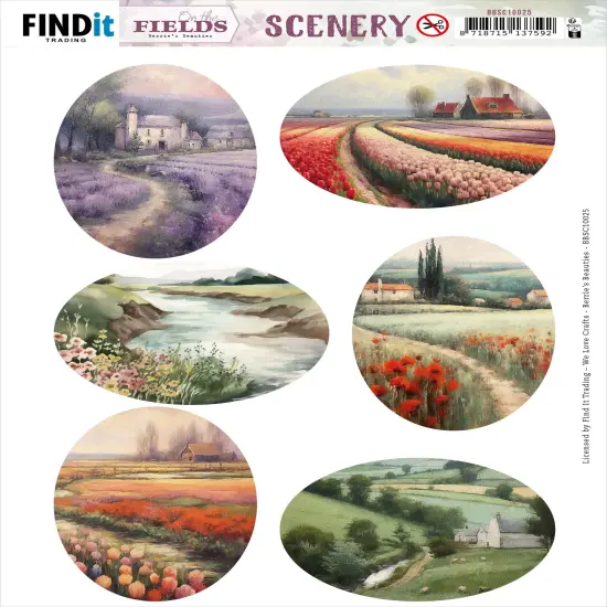 Find It Trading Berries Beauties Push Out Sheet-Oval, On The Fields {1}