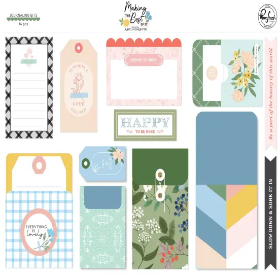 Pinkfresh Studio Journaling Bits 14/Pkg-Making The Best Of It {1}