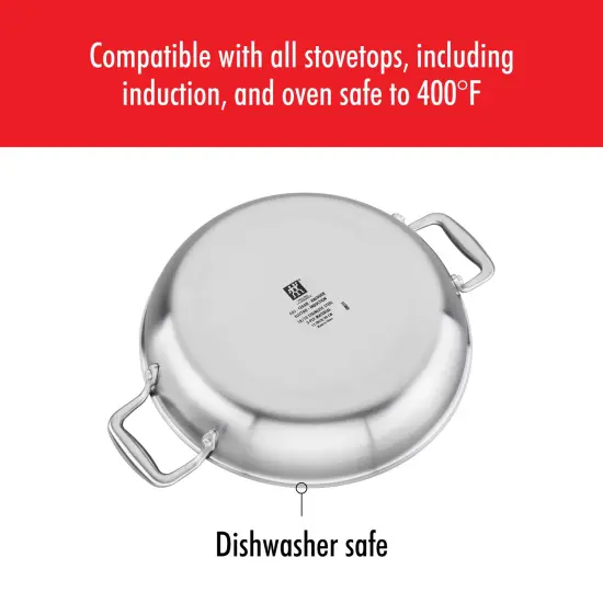 ZWILLING Spirit 3-ply 4-qt Stainless Steel Ceramic Nonstick Braiser {7}