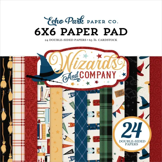 Echo Park Double-Sided Paper Pad 6"X6" 24/Pkg-Wizards & Company {1}