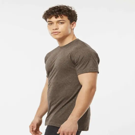 Tultex&reg; Poly-Rich Crew Neck Short Sleeve T-Shirt Heather grey {5}