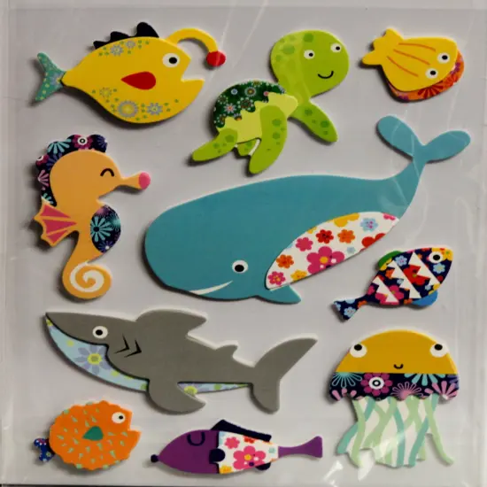 Designer Sea Life Dimensional Stickers {1}