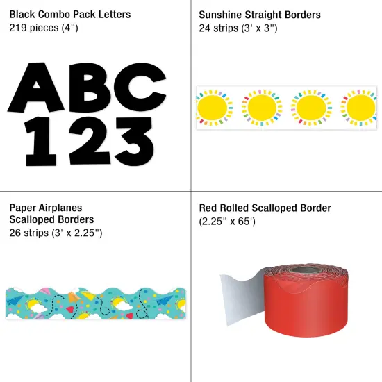 Carson Dellosa Happy Place 706PC Teacher Supplies, Calendar, Welcome Banner, Borders, Posters, Stickers, Name Labels for Kids and More Back to School Decorations for Bulletin Board and Classroom Decor {3}