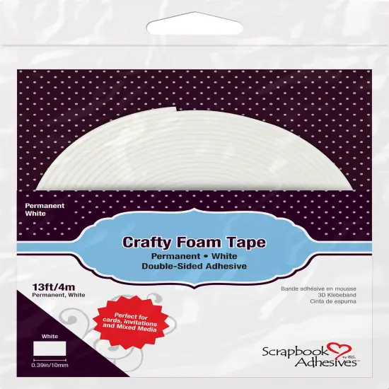 Scrapbook Adhesives Crafty Foam Tape Roll-White, .375"X13' {1}