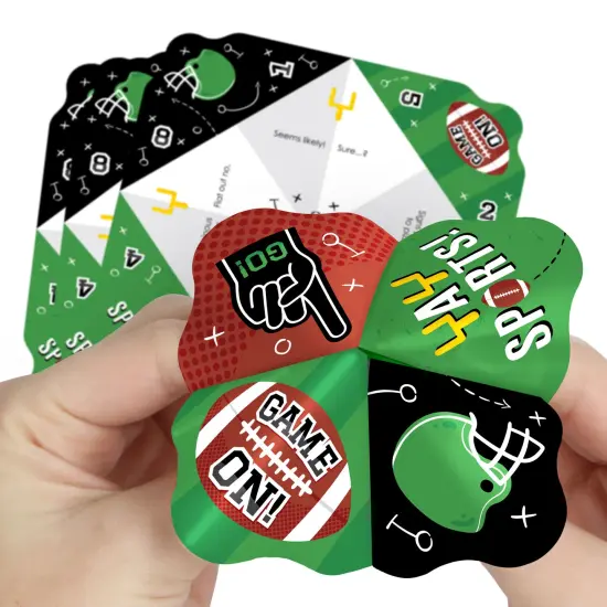 Big Dot of Happiness The Big Game - Football Party Cootie Catcher Game - Prediction Fortune Tellers - Set of 12 {1}