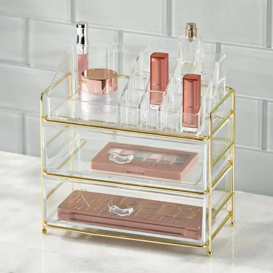 mDesign Plastic Divided Cosmetic Storage Organizer, 16 Sections {2}