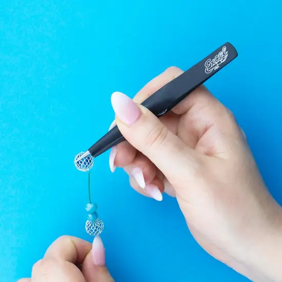 Hollow Point Tweezers Silver {7}