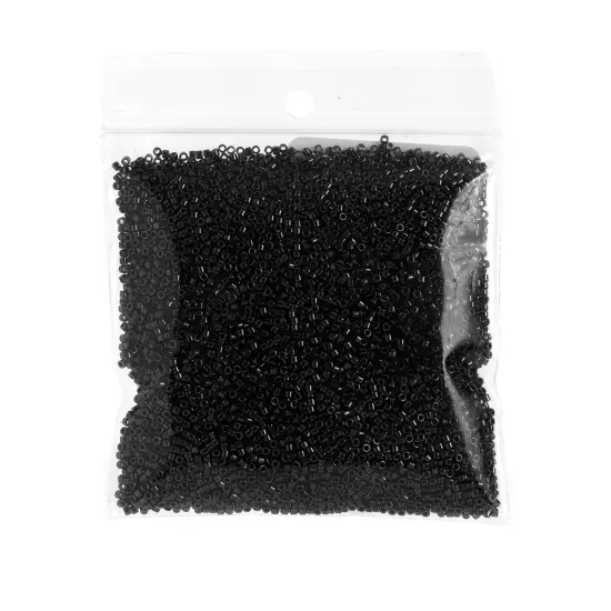 Miyuki Delica 50g Opaque Glass Beads, 11/0 Black (DB0010) {2}