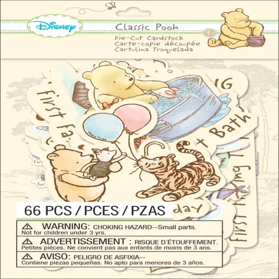 EK Success Disney Cardstock Die-Cuts 66/Pkg-Classic Pooh - Firsts {1}