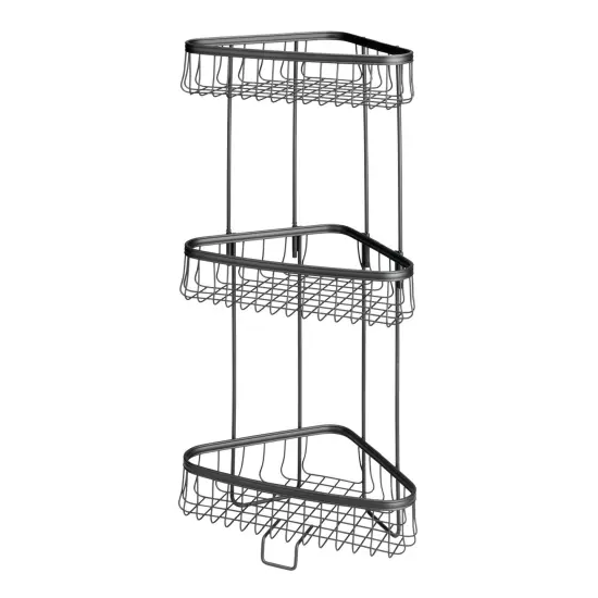 mDesign Metal 3-Tier Freestanding Bathroom Storage Rack {4}