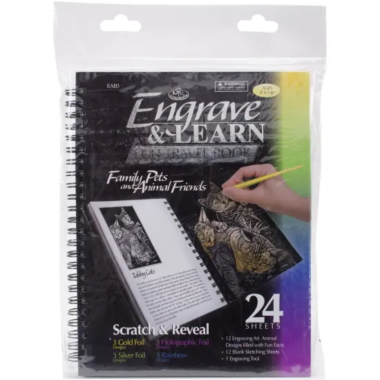 Royal & Langnickel(R) Engraving Art Travel Book-Family Pets & Animal Friends {1}