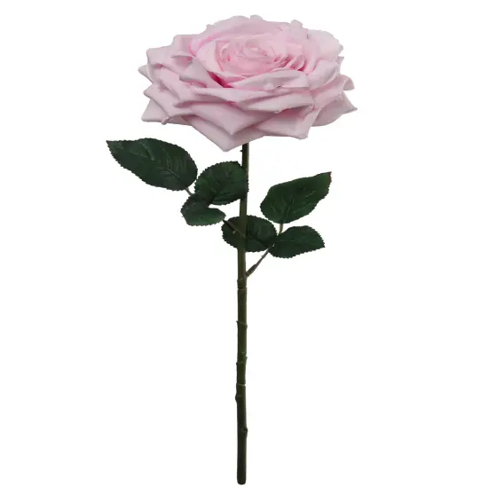 12-Pack: Open Rose Stem with Lifelike Silk Foliage, Floral Home by Artificial Flowers Red {4}