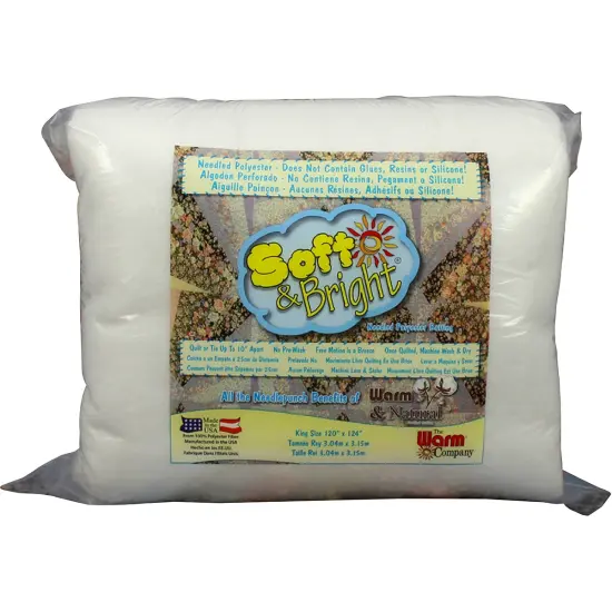 Warm Company Soft & Bright polyester Batting-King Size 120"X124" {1}