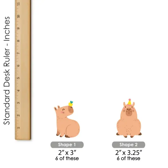 Big Dot of Happiness Capy Birthday - DIY Shaped Capybara Party Cut-Outs - 24 Count {6}