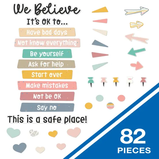 Carson Dellosa We Belong 82-Piece Motivational Bulletin Board Set, Motivational Bulletin Board Decorations with Boho Hearts & Dots, Positive and Inspirational Wall Decor, Boho Classroom D&eacute;cor {2}