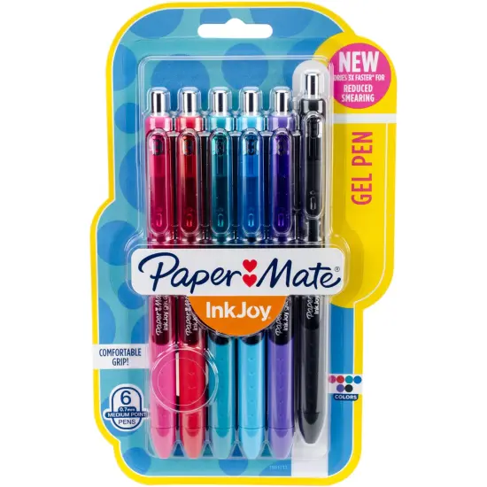 Paper Mate Inkjoy Gel Pens .7mm 6/Pkg-Assorted {1}