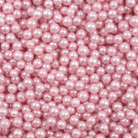 Krazy Sprinkles - Pink Pearl 4mm Beads (1/2 Cup, 1x Jar) for Cakes, Ice Cream & Cookies {1}