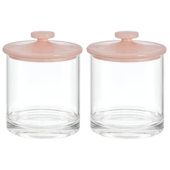 mDesign Round Acrylic Apothecary Canister Jars - 2 Pack {4}