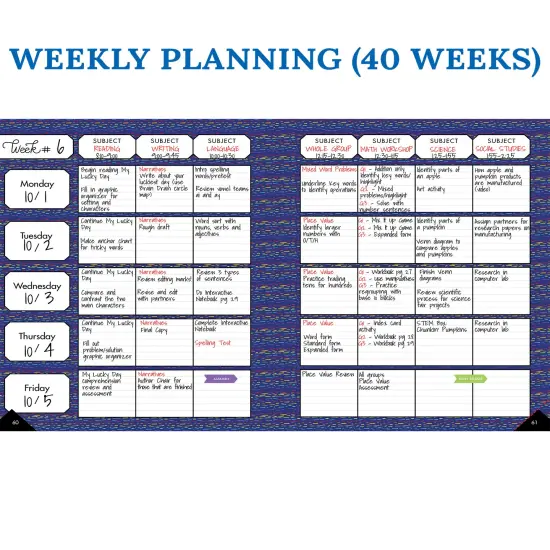 Carson Dellosa Sparkle and Shine Teacher Planner 2025-2026, Undated Holographic 8" x 11" Lesson Plan Book, Stickers, Class Schedule, Weekly Calendar School Supplies, Homeschool, Classroom Must Haves {3}