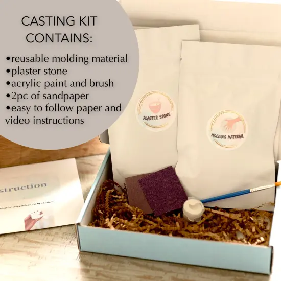 Sweet Memories baby hands and feet casting kit for babies 0-9 months old, makes 2-8 casts Silver {3}