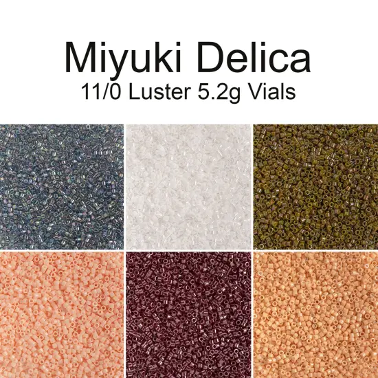 Miyuki Delica 5.2g Luster Finish Glass Beads, 11/0 Cream DB2402 {2}
