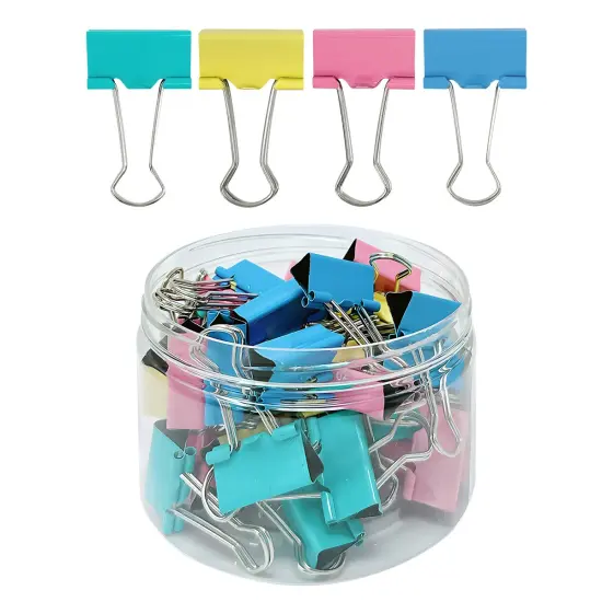 Wrapables Multicolor Binder Clips for Office, Paper Clamps, Paper Clips Small {7}