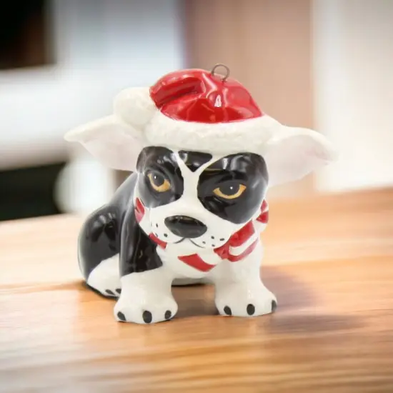 CeramicBoston Terrier Christmas Ornament, Home D&eacute;cor, Gift for Her, Gift for Mom, Kitchen D&eacute;cor, Dog Lover Gift, Pet Loss Gift {2}