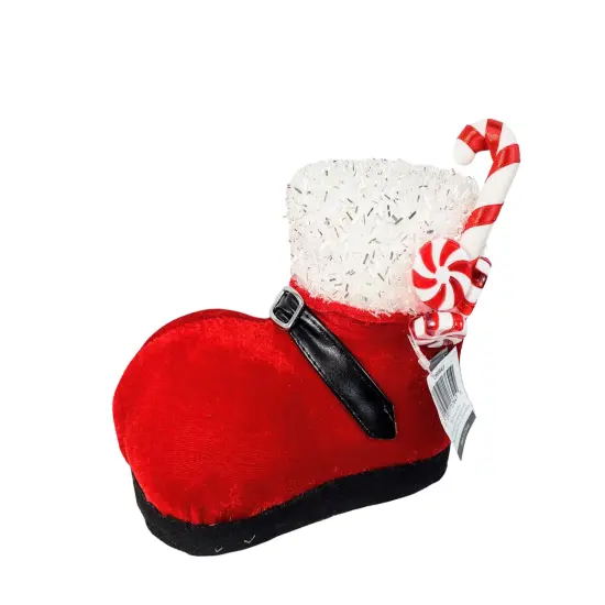 Festive Delight: 7.5"Lx6"H Santa Boot Ornament for Christmas Decor-OR9847 {1}