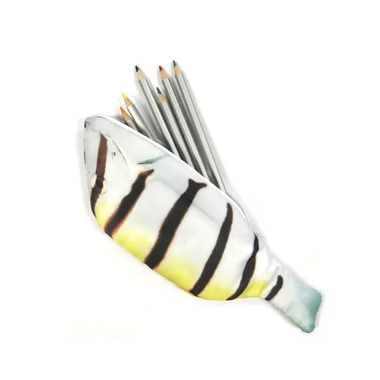 Wrapables Novelty Fish Style Pencil Case Yellow {3}
