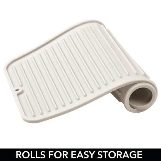 mDesign Silicone Heat-Resistant Hair Care Styling Tool Mat Tray {2}