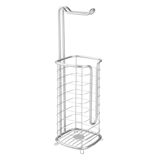 mDesign Steel Freestanding Toilet Paper Holder Stand and Dispenser {5}