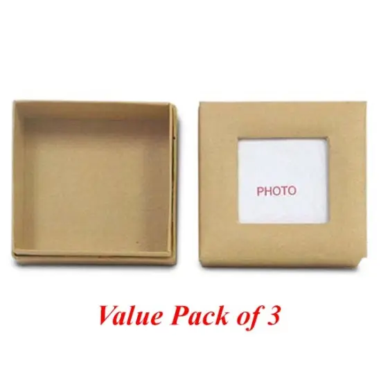 Value Pack of 3 Square Photo Box -Small {3}