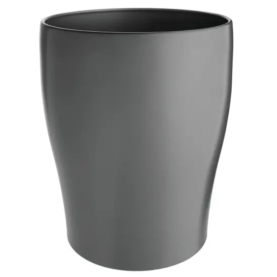 mDesign Steel 1.67 Gallon Metal Trash Can Small Round Wastebasket Bin {1}