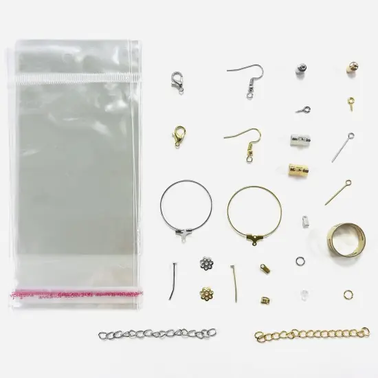 Jewelry Findings Kit of 24 Gold/Silver Plated Items {5}